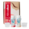 Nualtra Altrashot starter pack with two bottles (strawberry and vanilla) and two measuring cups against a pink and beige graphic
